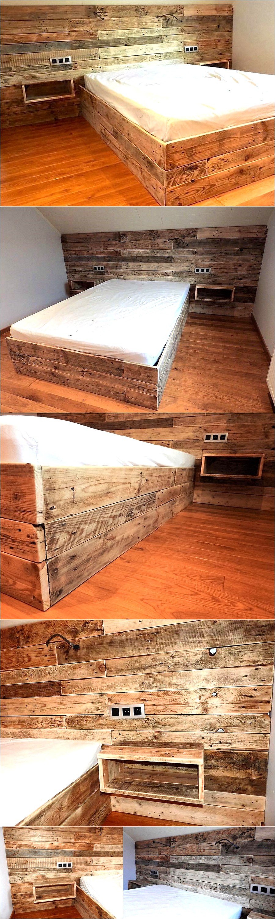 repurposed-pallet-bed-with-wall-headboard