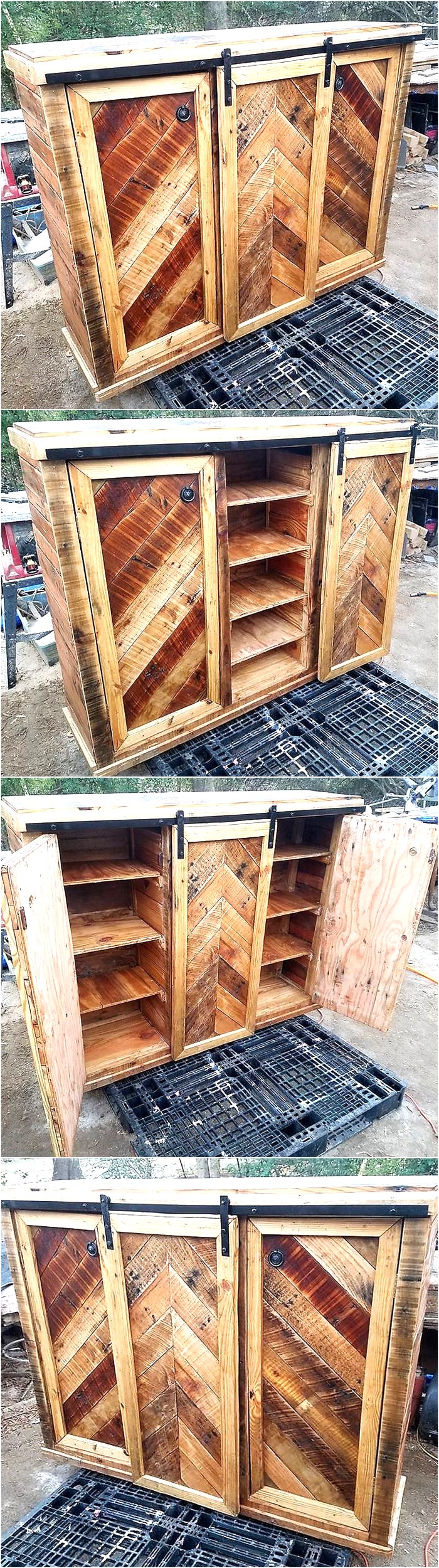 Recycled Pallets Entertainment Center