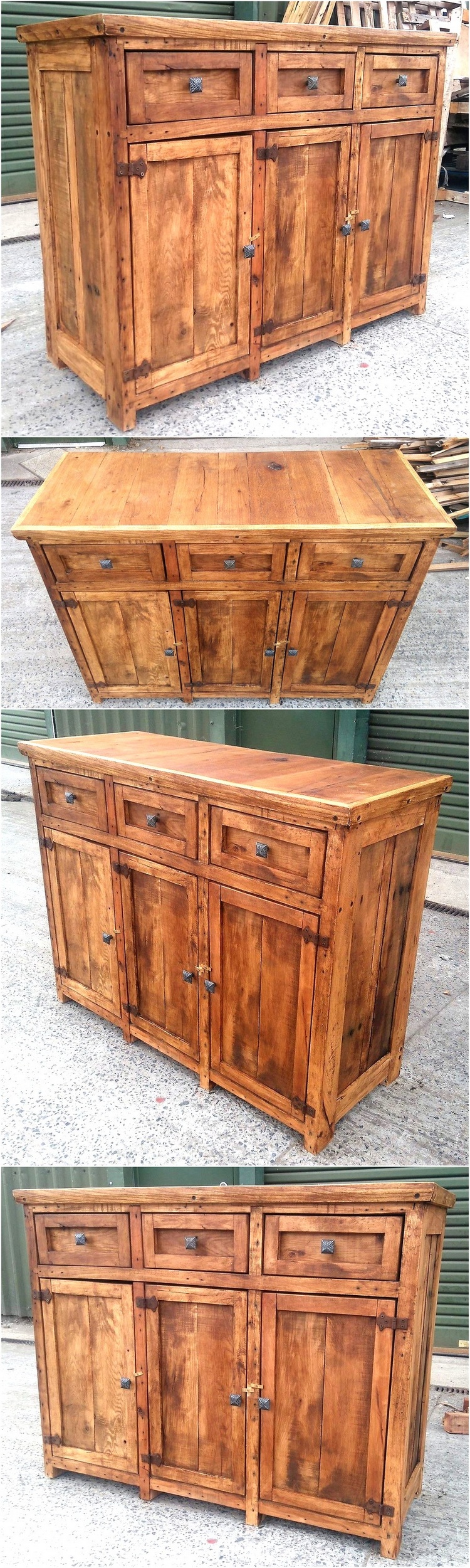 pallet wood chest of drawers