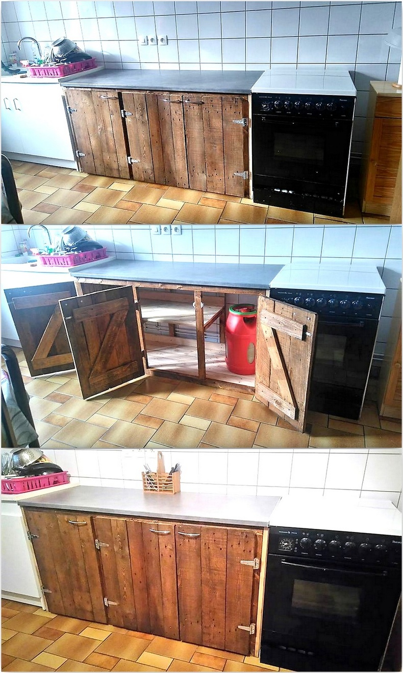 pallets kitchen storage cabinets