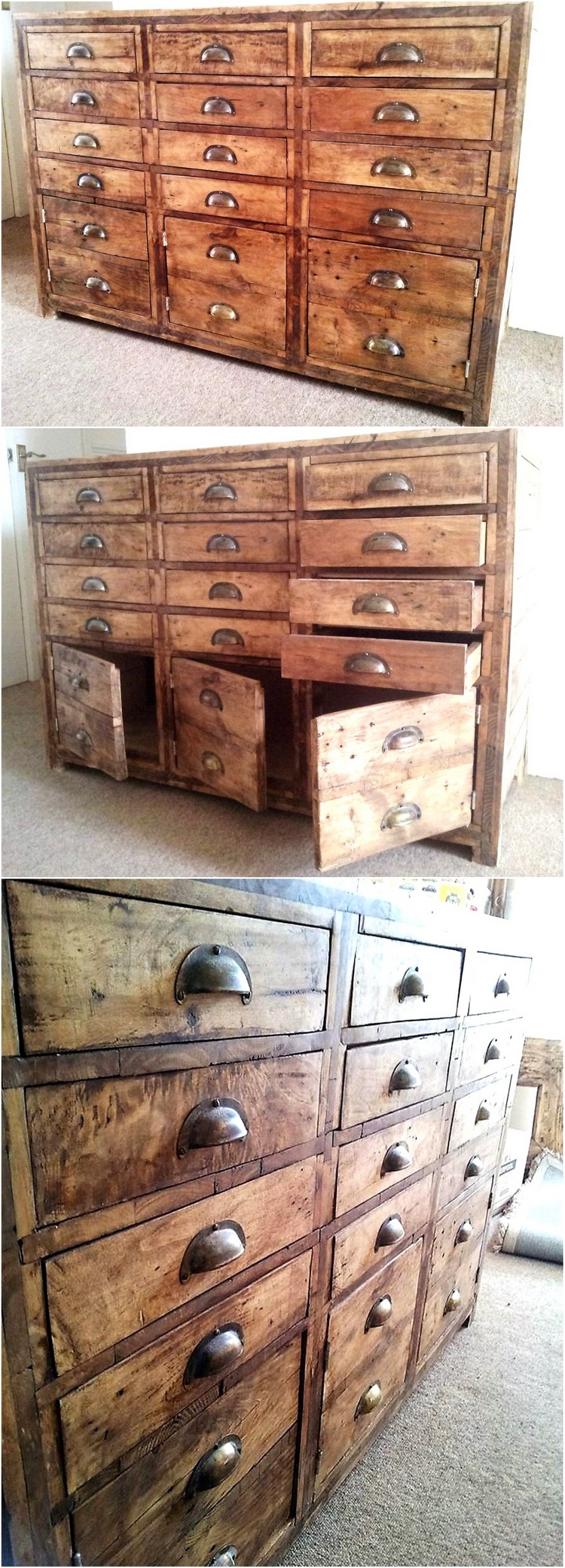 pallets rustic chest of drawers