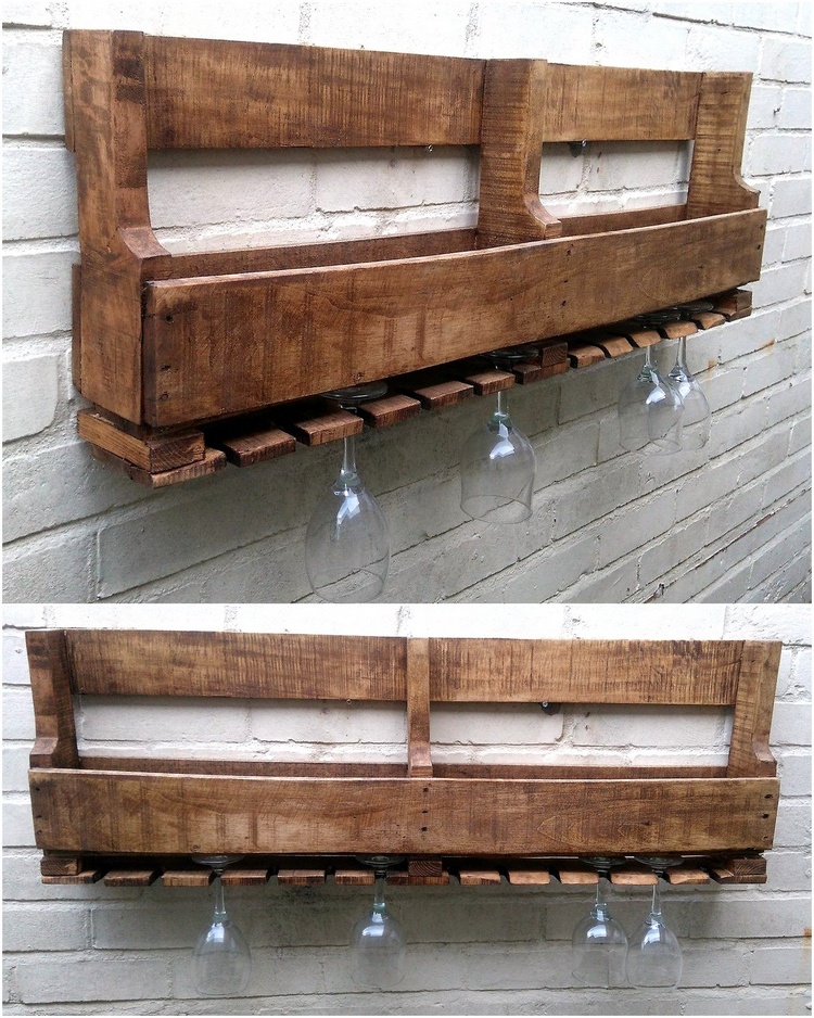rustic pallet shelf