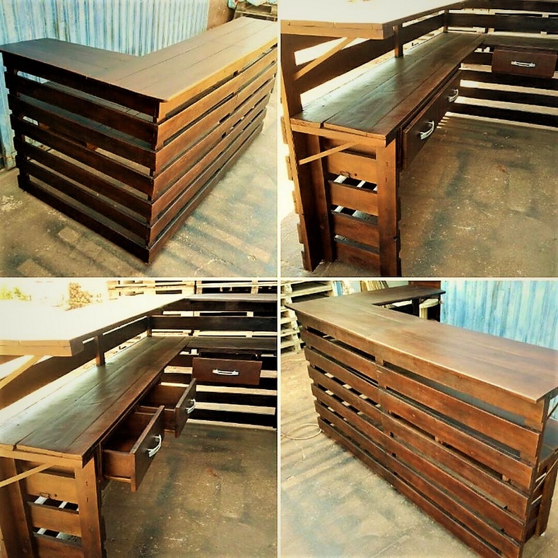 wooden pallet bar idea