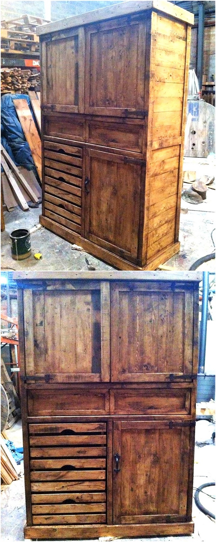 wooden pallet closet