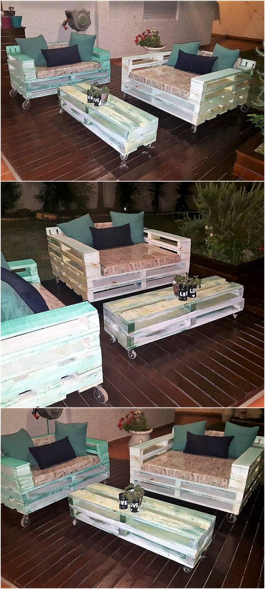 Wooden Pallet Furniture Set
