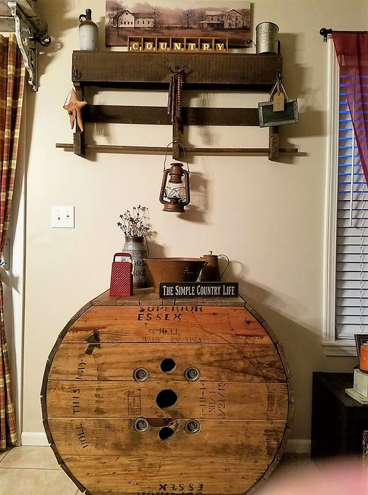 pallet and wire spool enterance