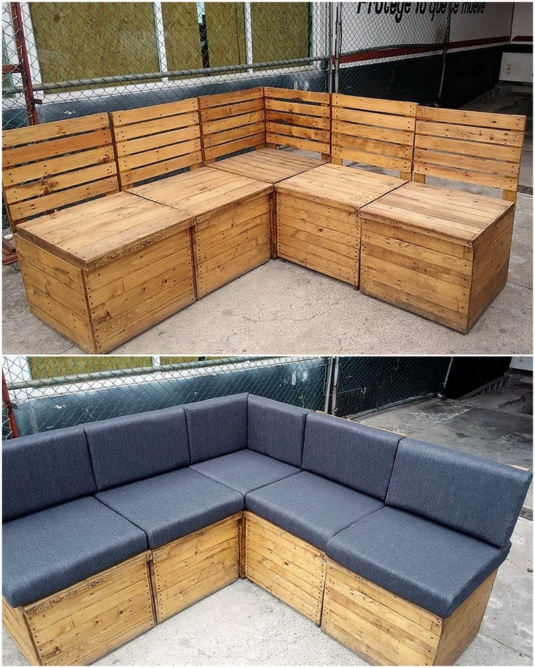 recycled pallet couch plan