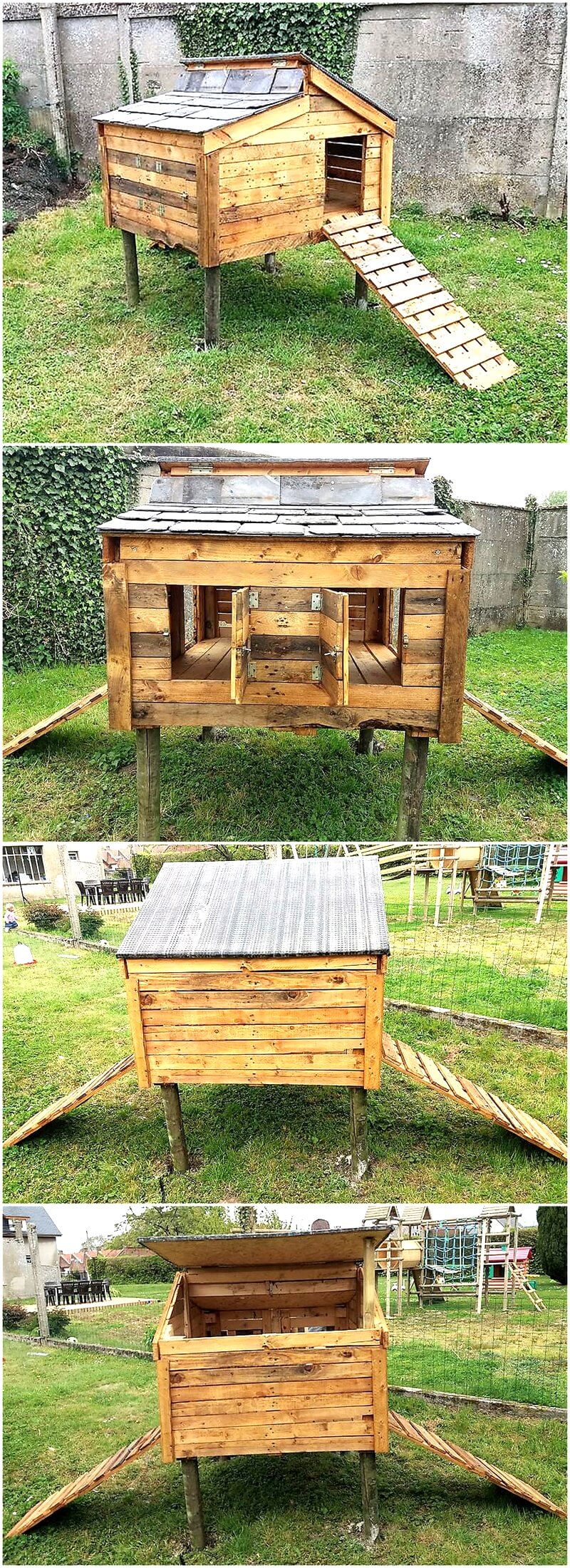 Chicken Coop Out of Recycled Wooden Pallets