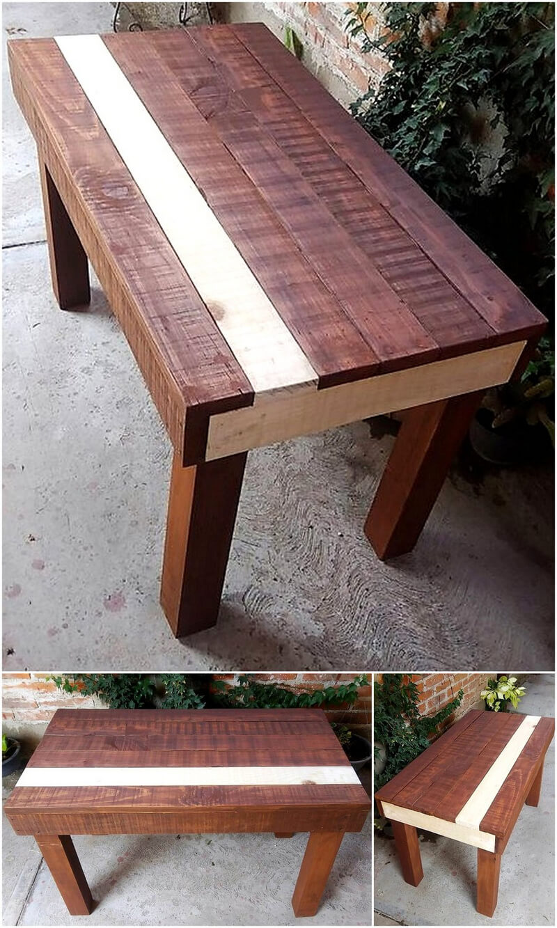 wooden pallet garden patio bench