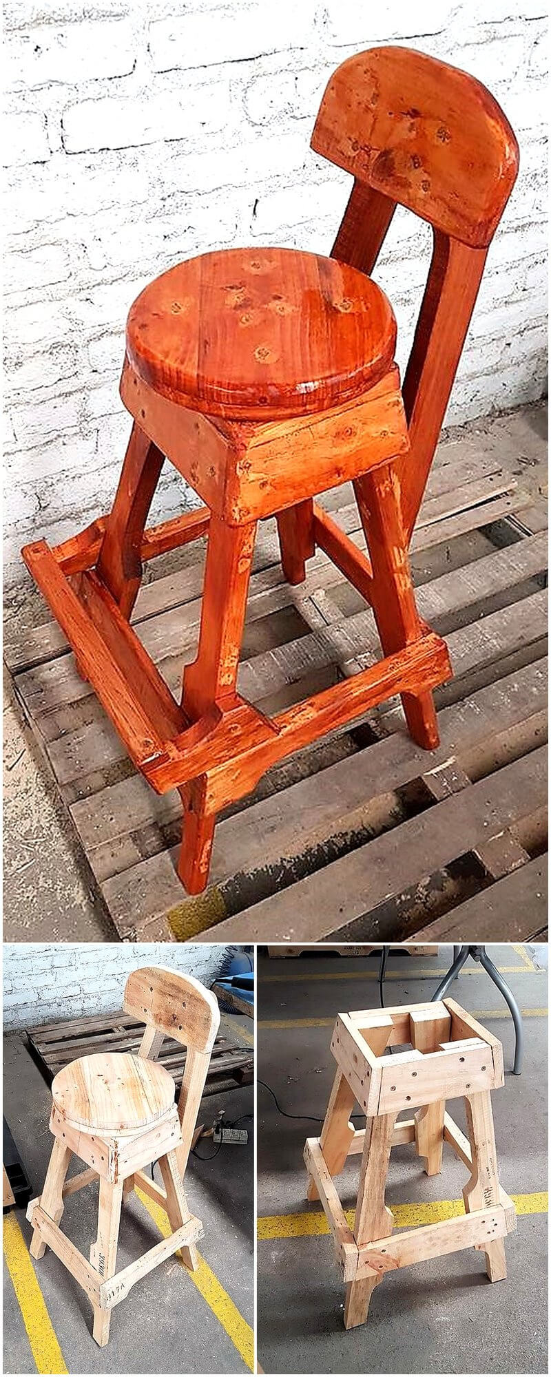 diy recycled pallets chair