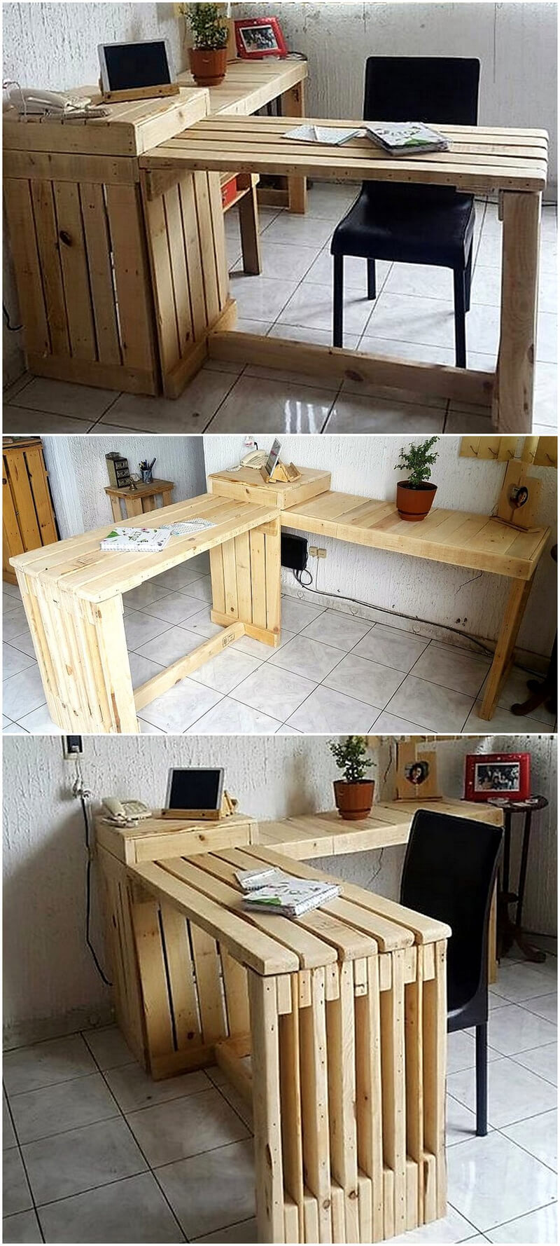 reclaimed wood pallet table idea