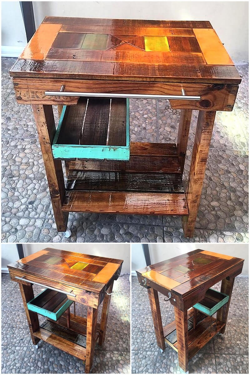 repurposed wood pallets kitchen table idea
