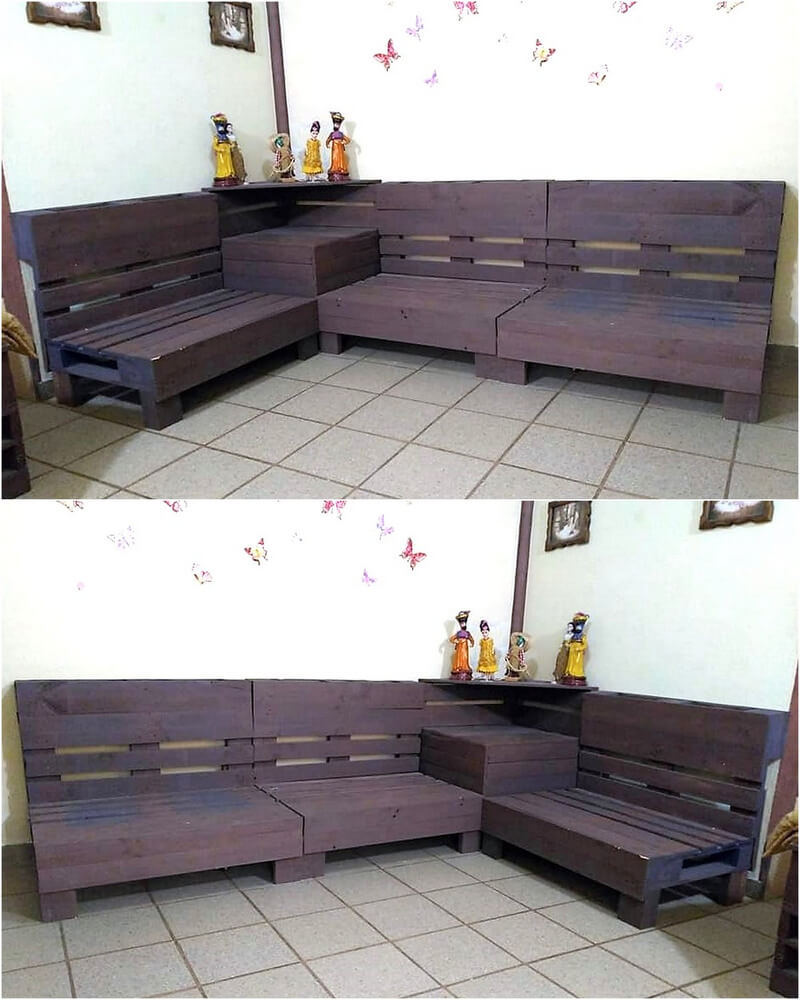 wooden pallet corner couch