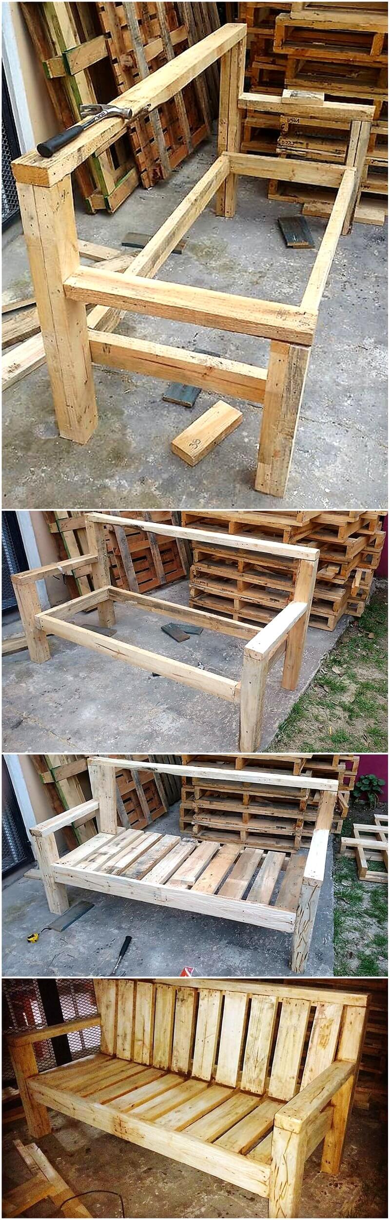 Diy Recycled Wood Pallet Bench Plan Wood Pallet Furniture