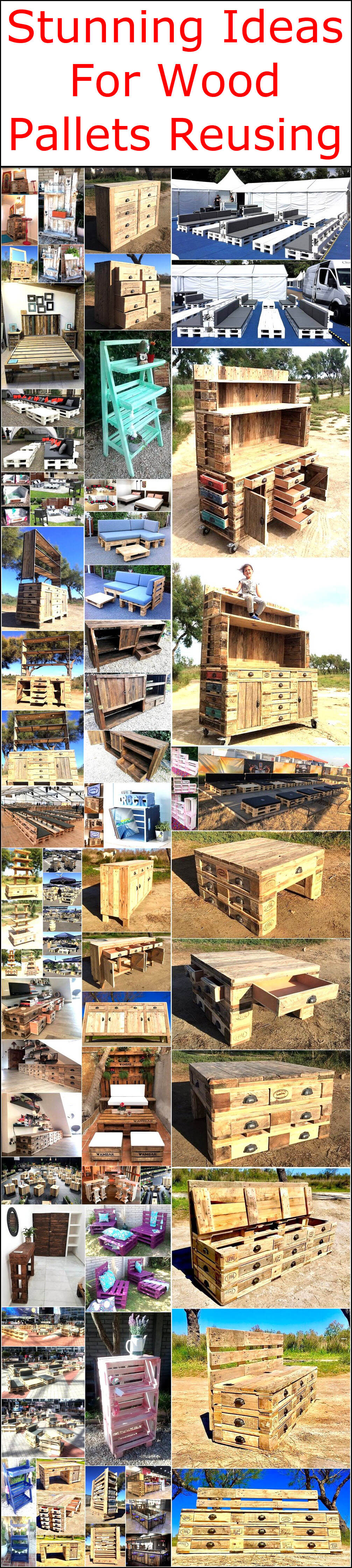 Stunning Ideas For Wood Pallets Reusing