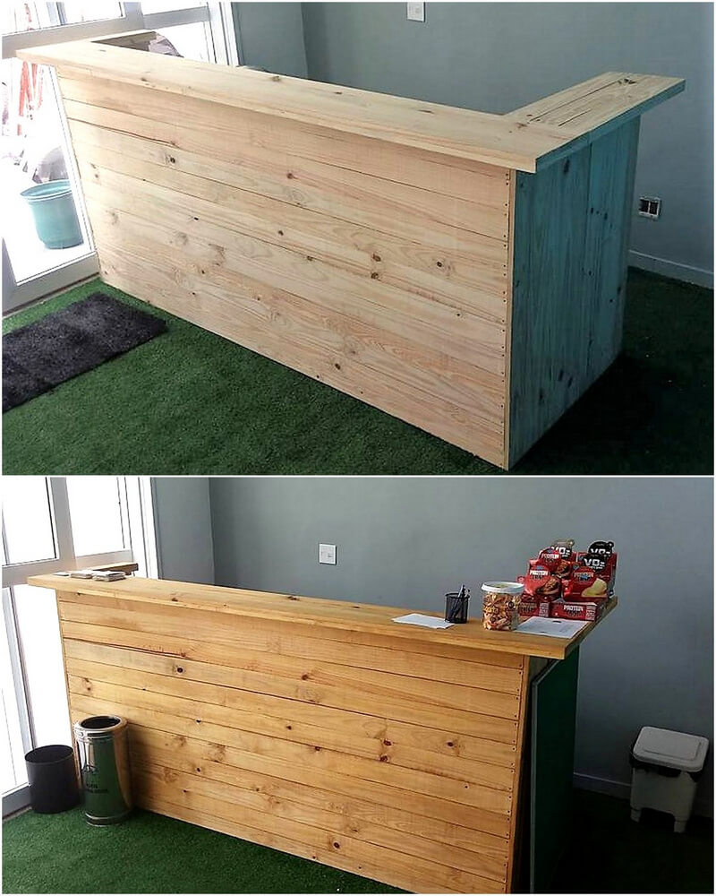 pallets made counter table idea