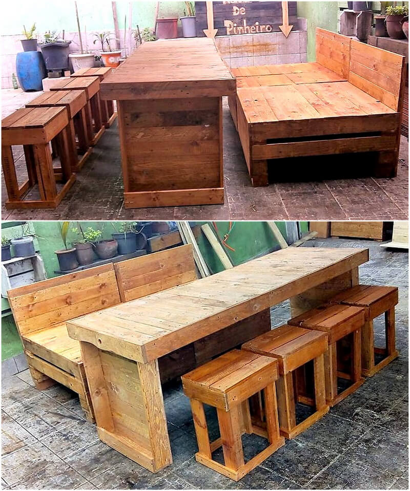 pallets made outdoor furniture