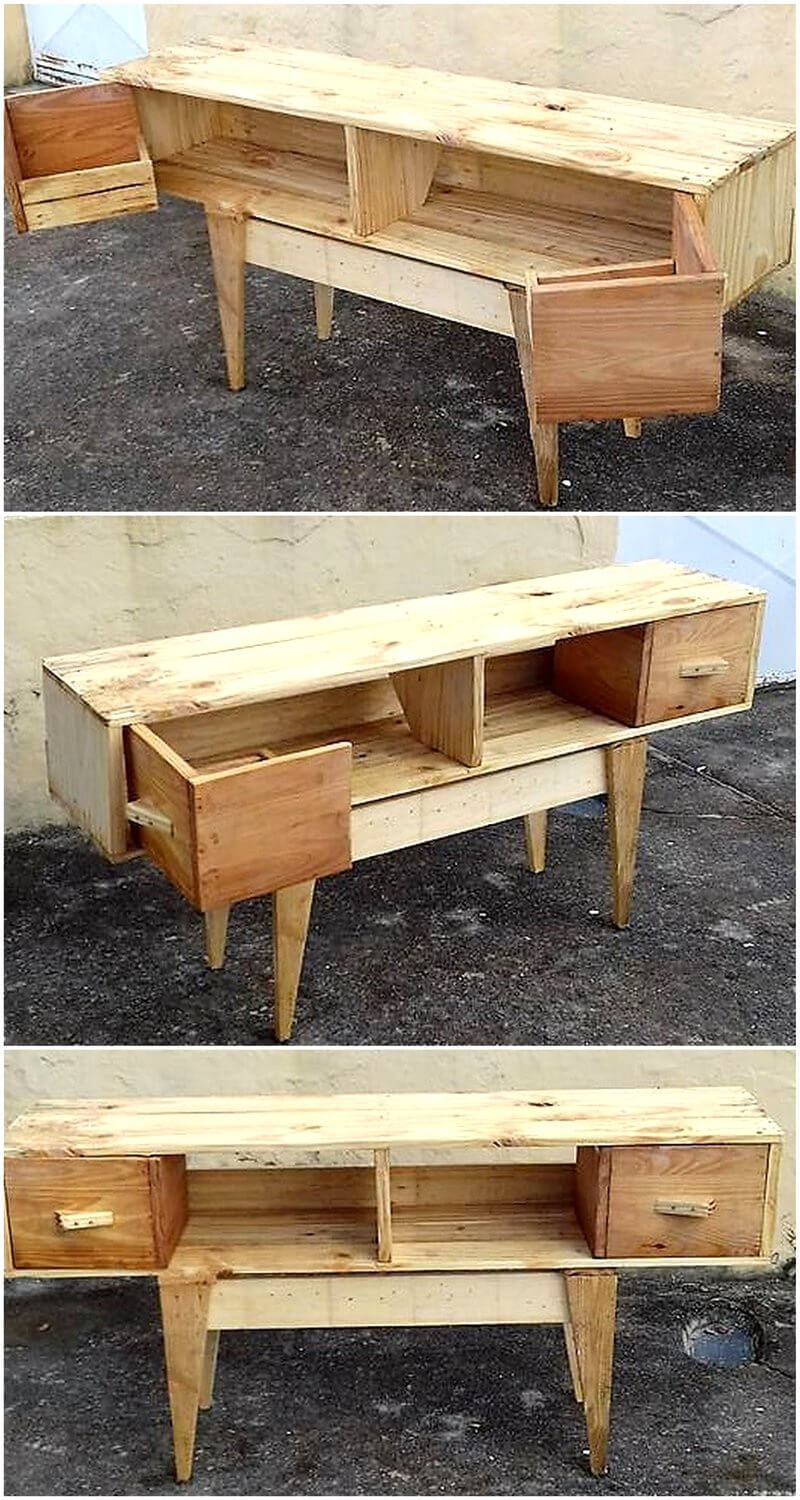 pallets made tv stand idea