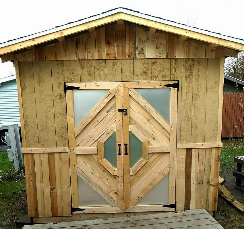 recycled pallets garden shed