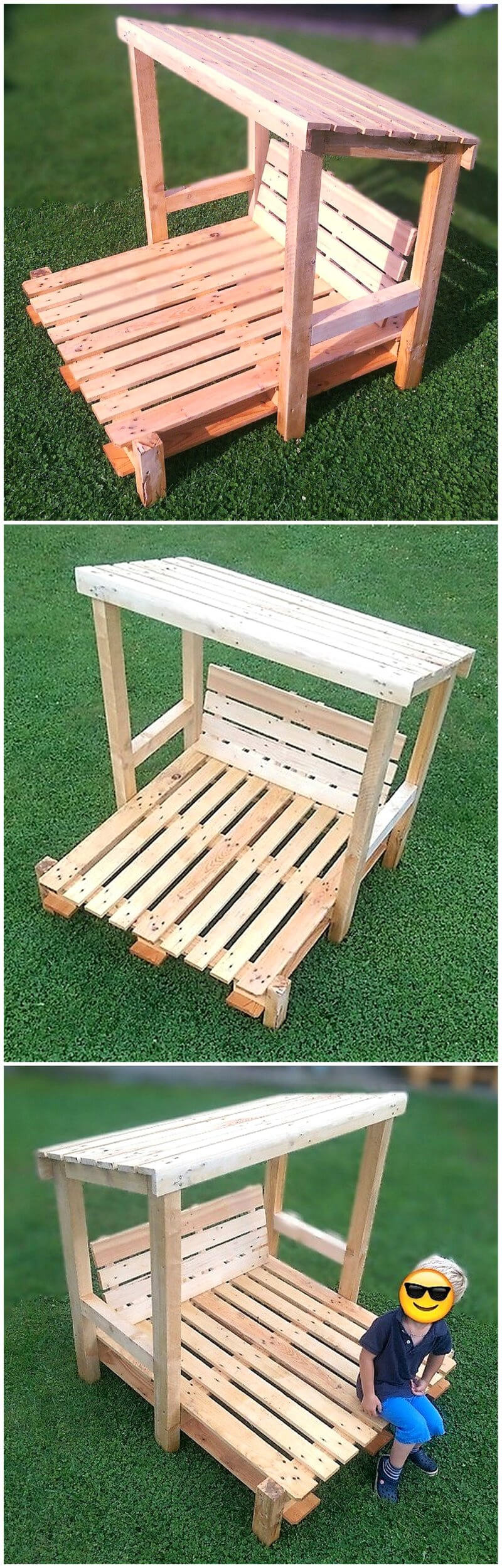 wooden pallets kids chair idea