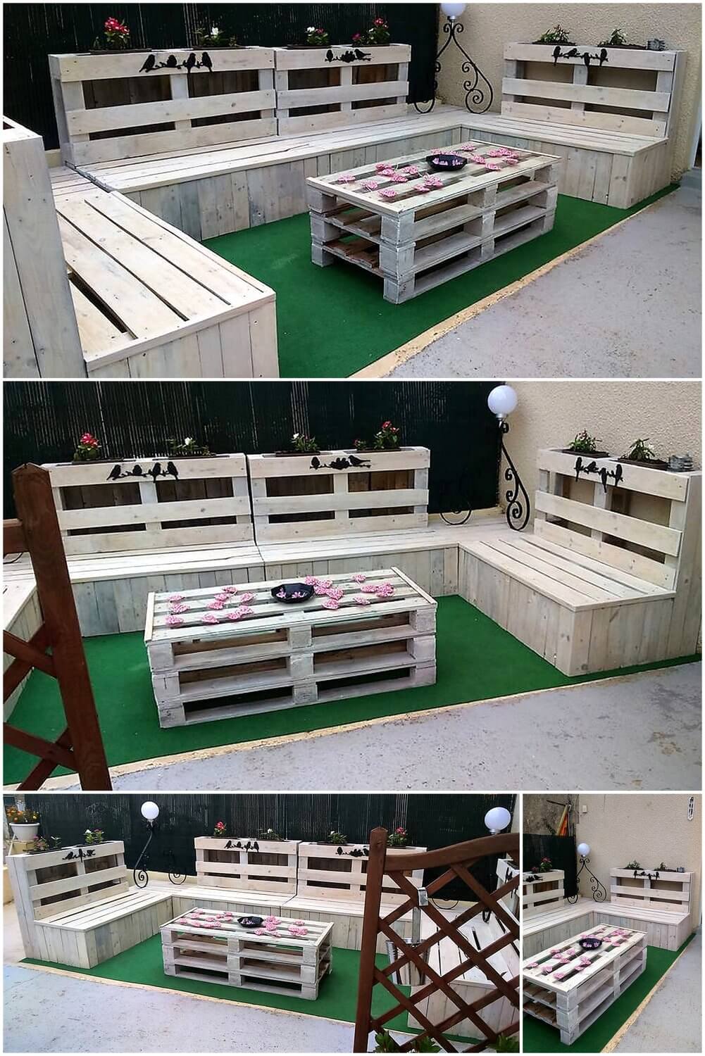 Repurposed Wooden Pallets Patio Lounge