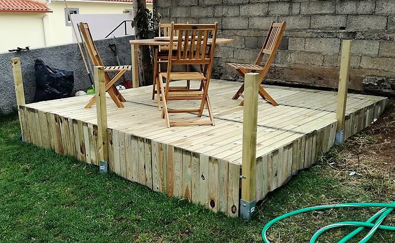 recycled pallets garden terrace