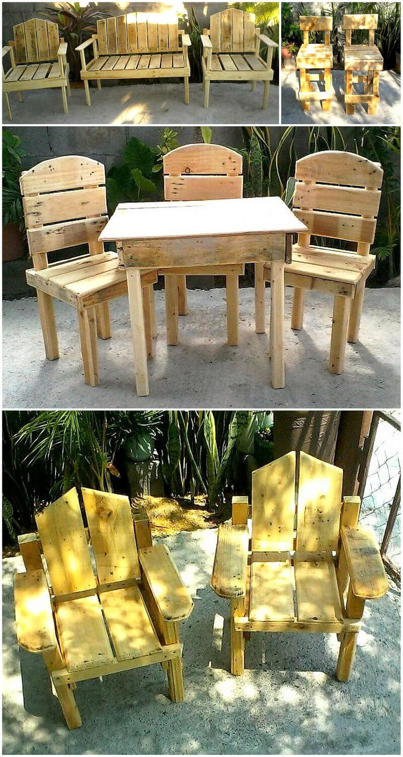 reused wood pallets garden furniture ideas