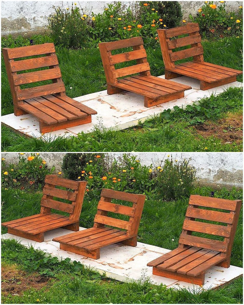 pallet garden chairs
