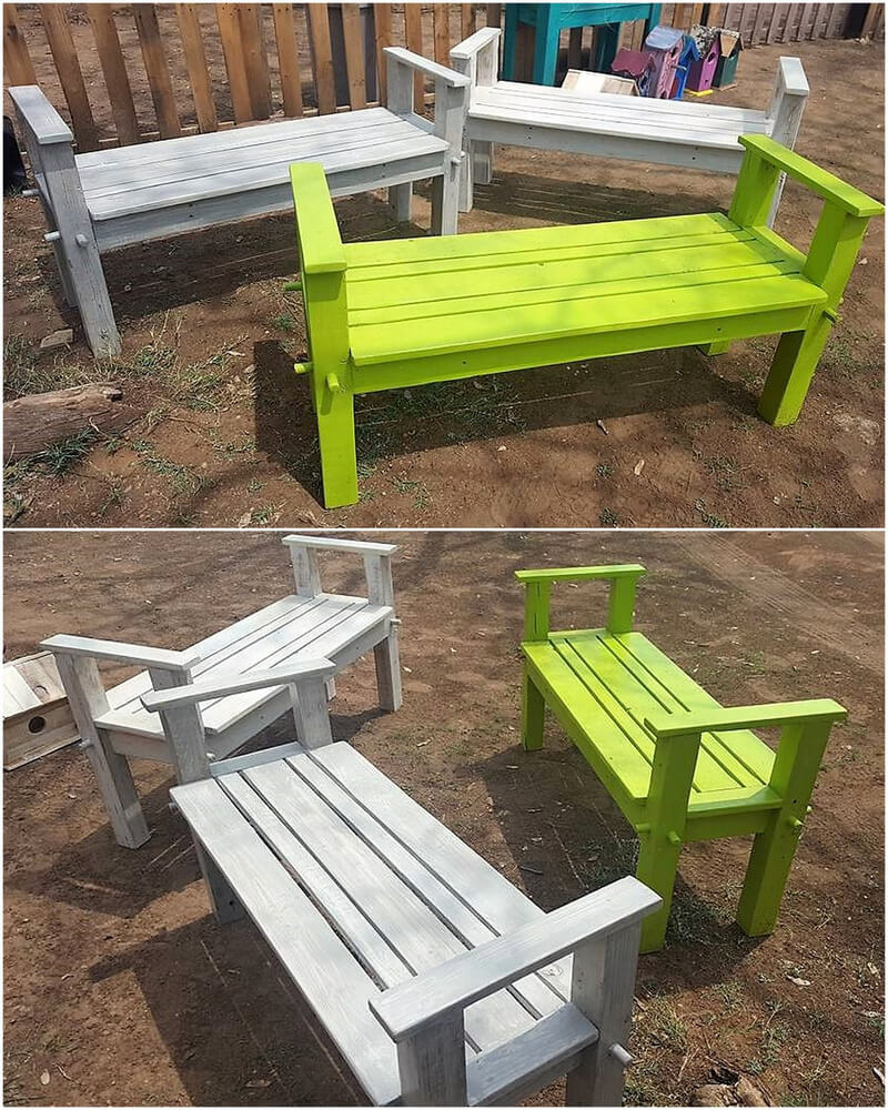 pallet outdoor benches