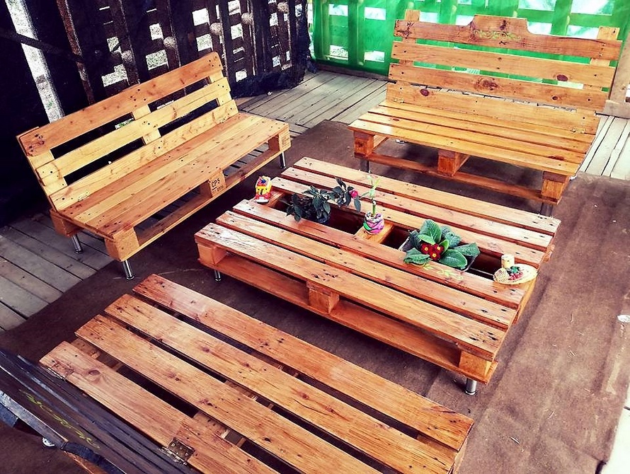 Cute Idea for Pallets  Made Patio Furniture  Wood  Pallet  