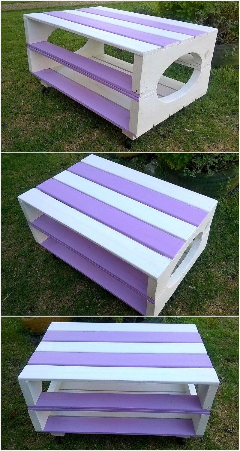 pallet coffee table for garden