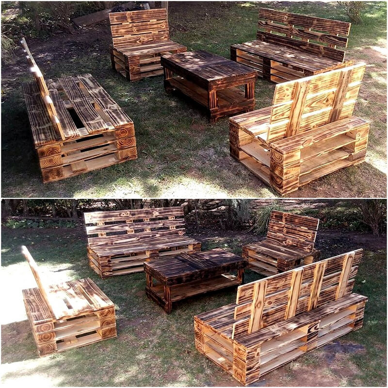 reused pallet garden furniture
