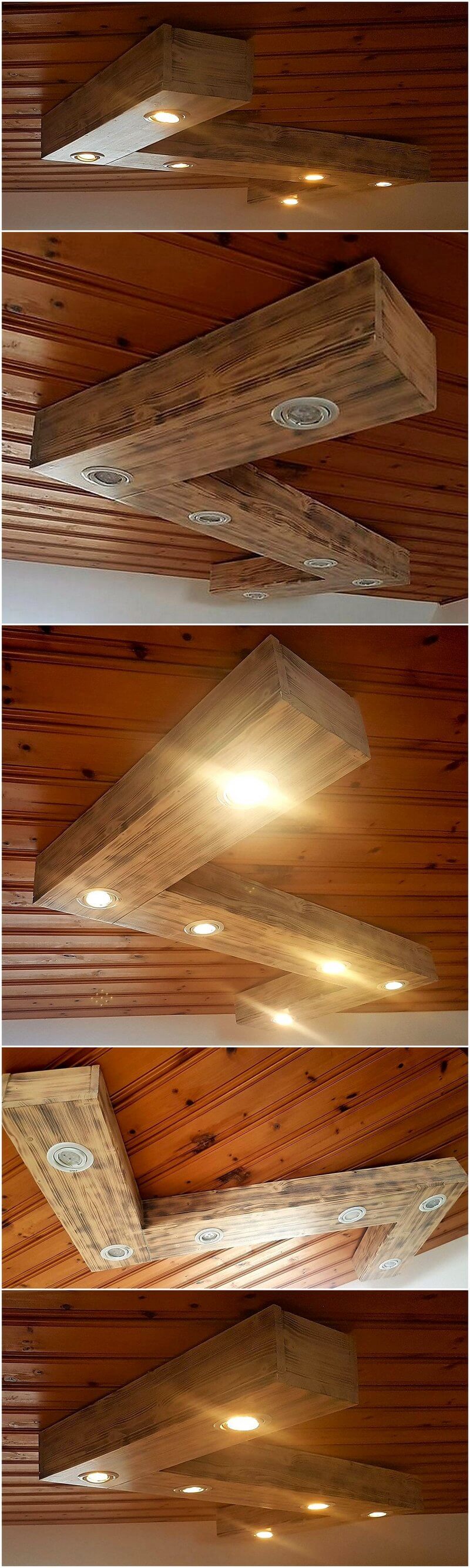 pallet LED roof hanger lamp
