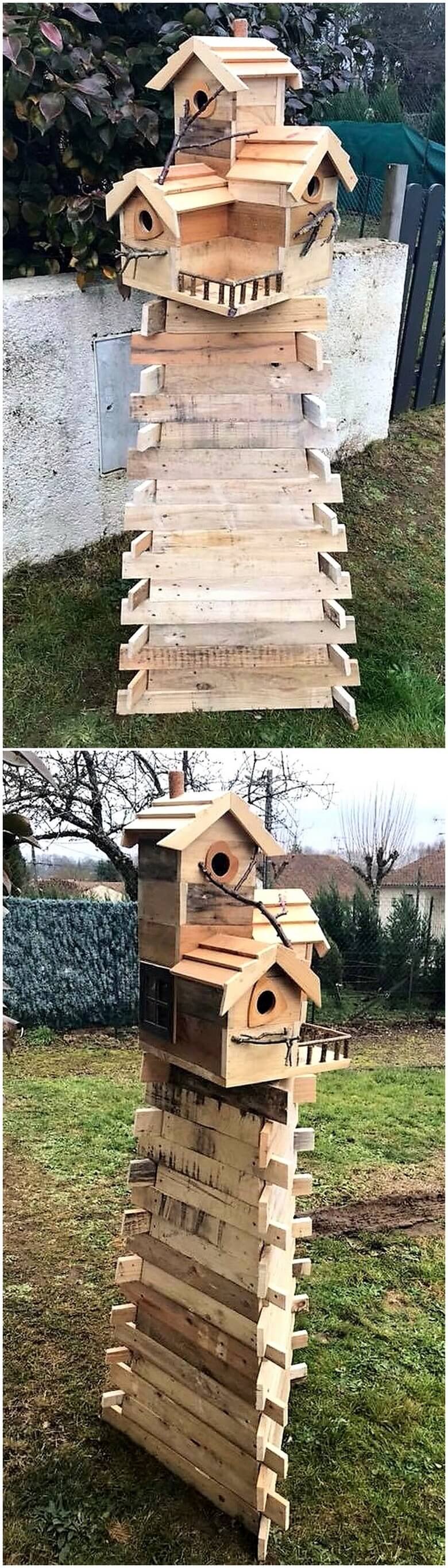 pallet birdhouse idea
