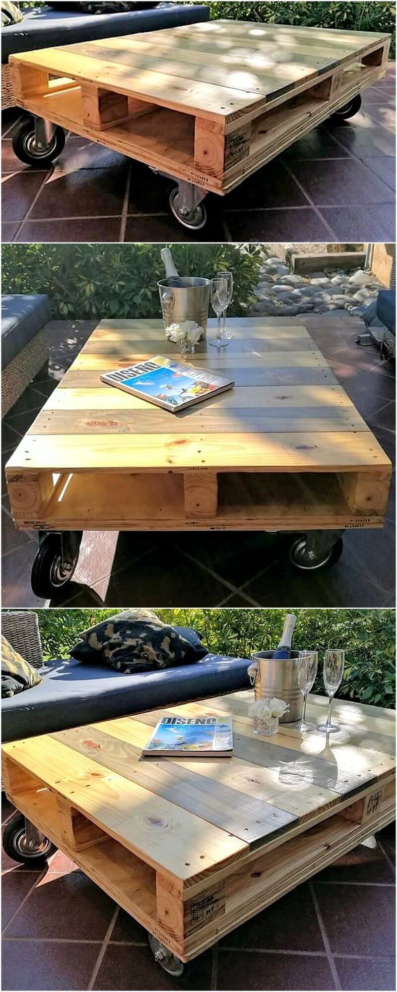 pallet garden coffee table