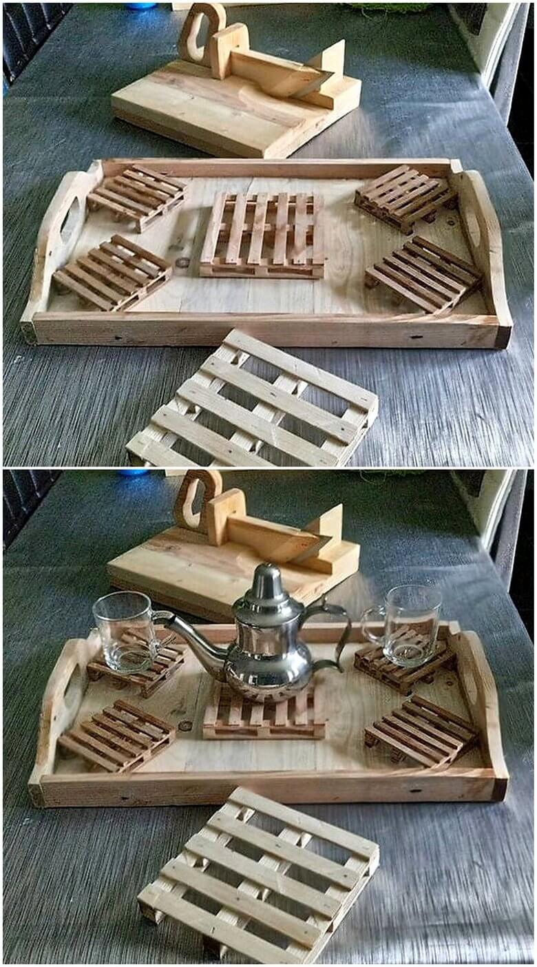 wood pallet serving tray