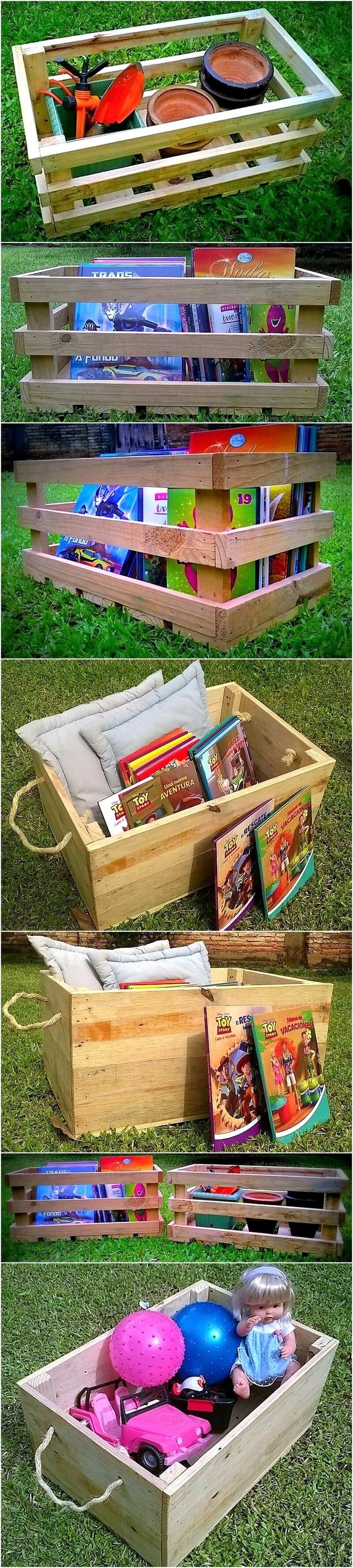 pallet toy boxes for kids