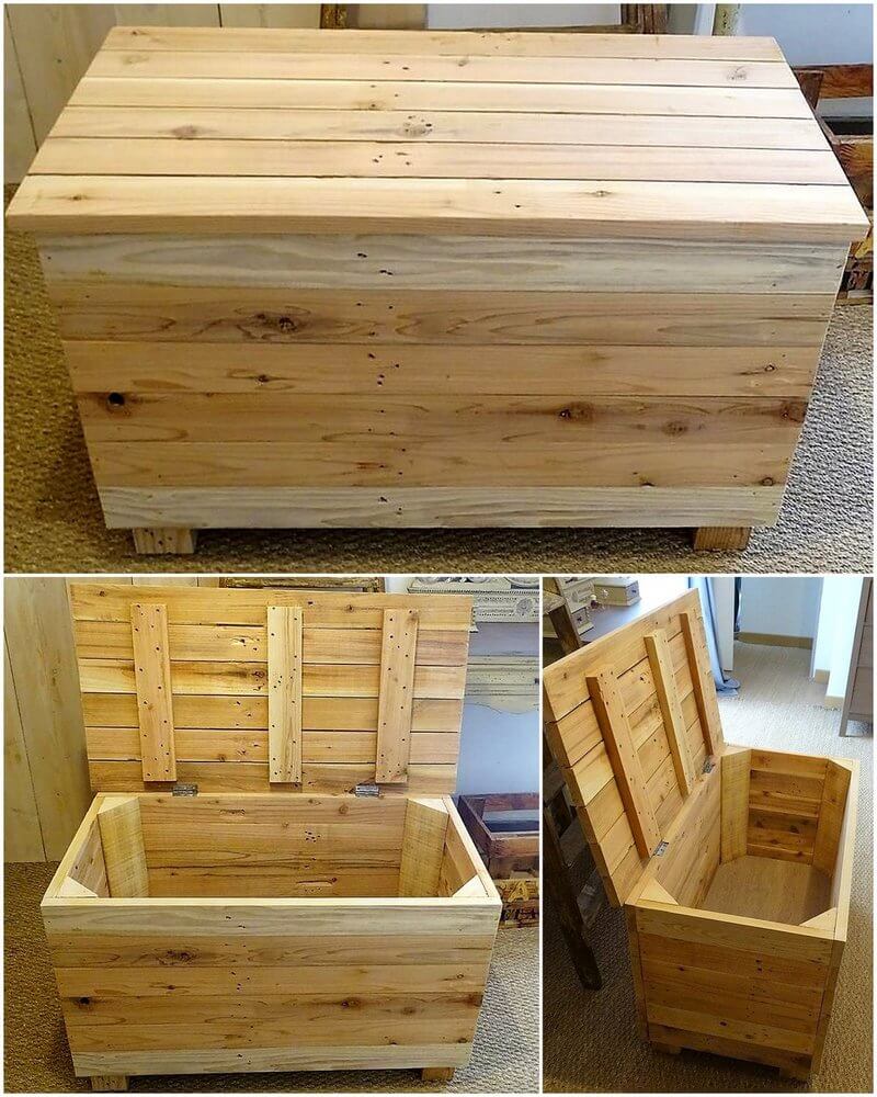 recycled pallet chest idea