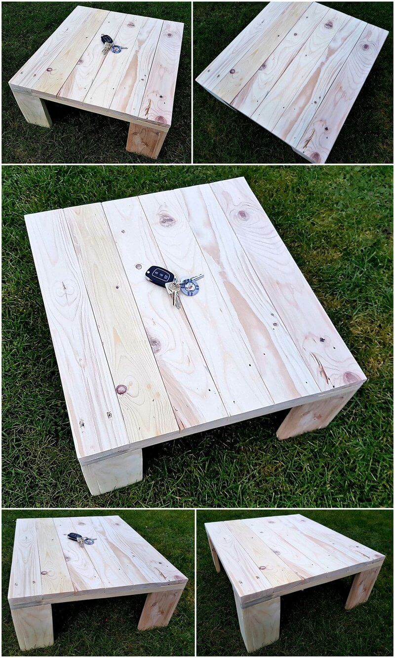 repurposed wooden pallet table