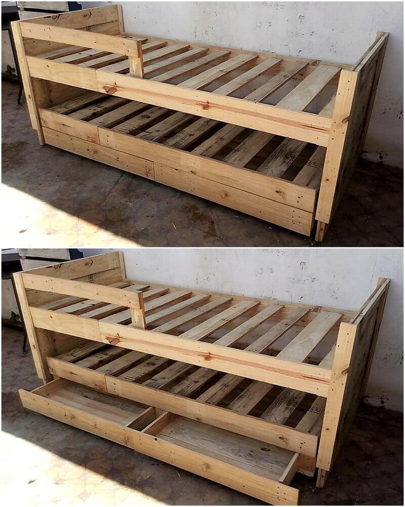 wood pallet bunk bed