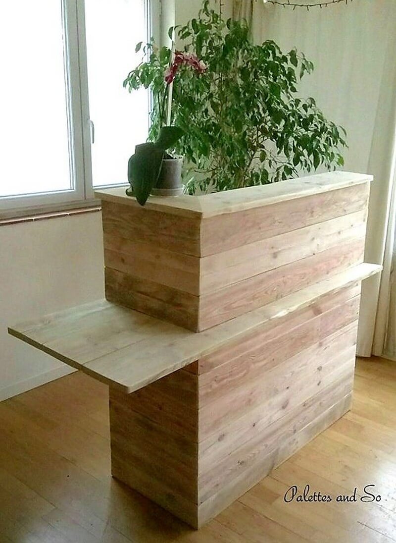 wood pallet counter table