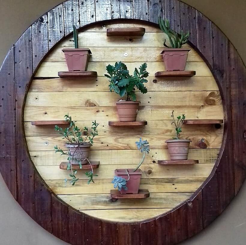 pallet wall decor planter plan