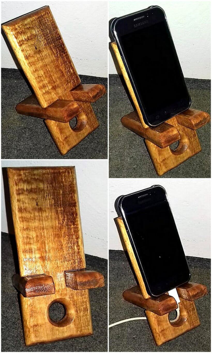 pallets made mobile stand