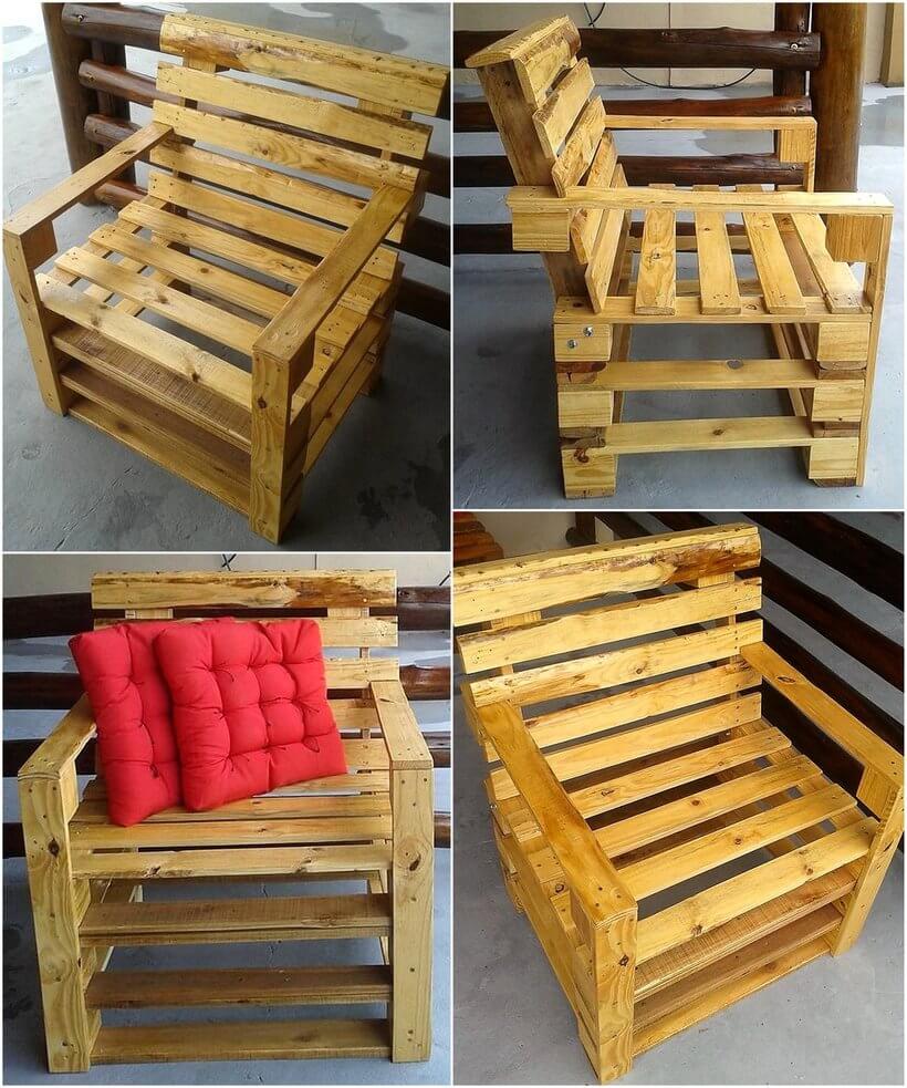 wooden pallet made chair