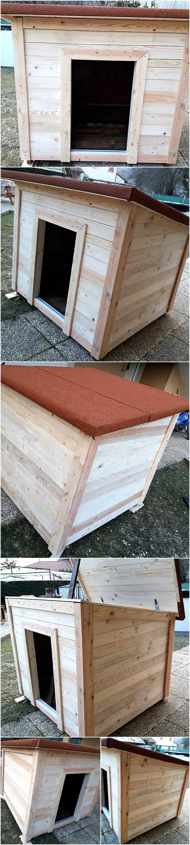 dog house made with pallets