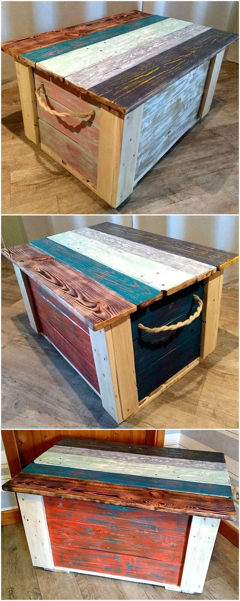 pallet coffee table chest