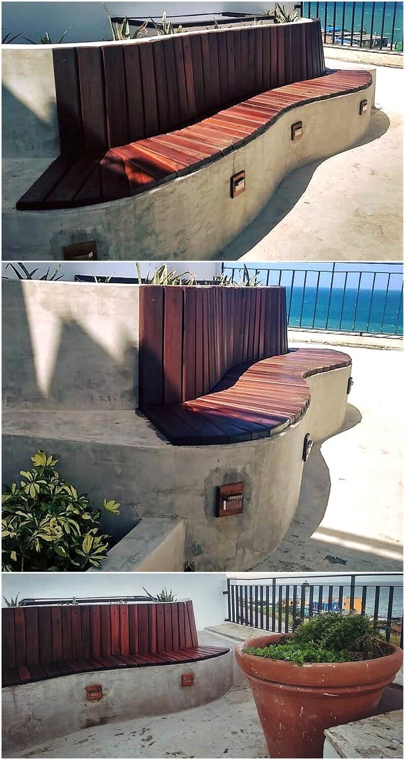 pallet patio bench idea