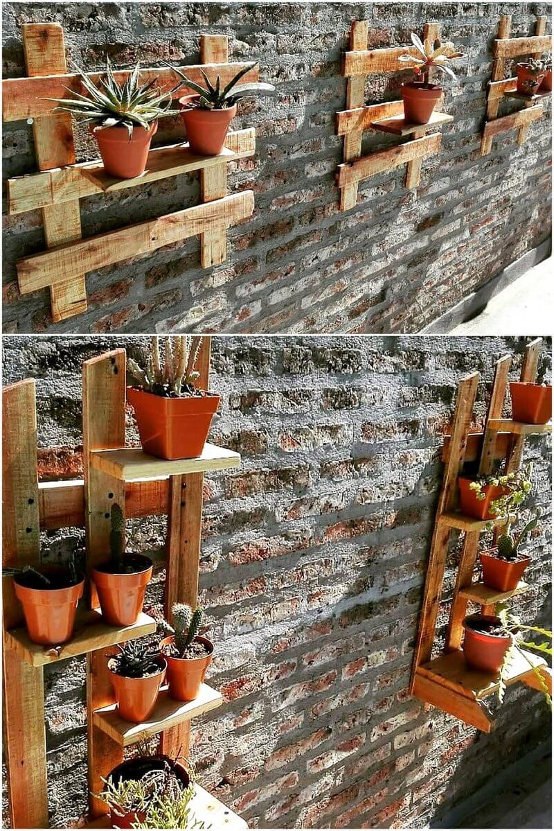 pallet wall planters