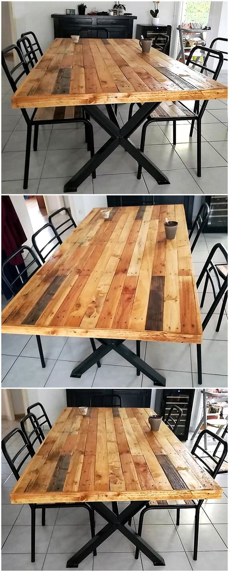 pallets made dining table