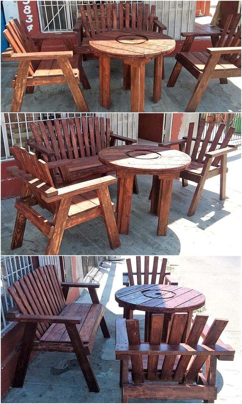 pallets made patio furniture